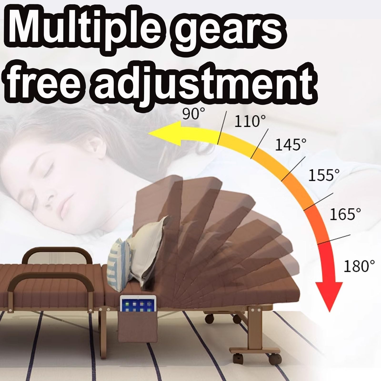 Amazon.co.jp: 折り畳みベッド 組み立て不要 192*90*33cm サイド