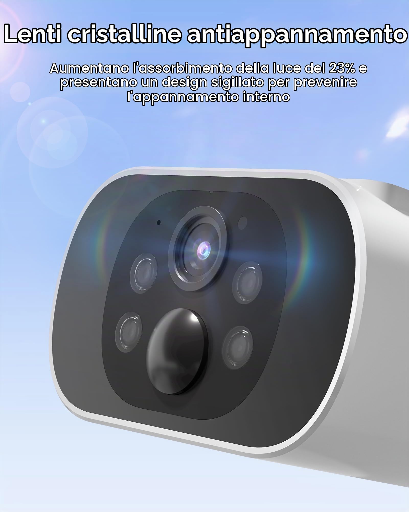 ARCCTV Telecamera con Pannello Solare, Telecamera Batteria Esterno