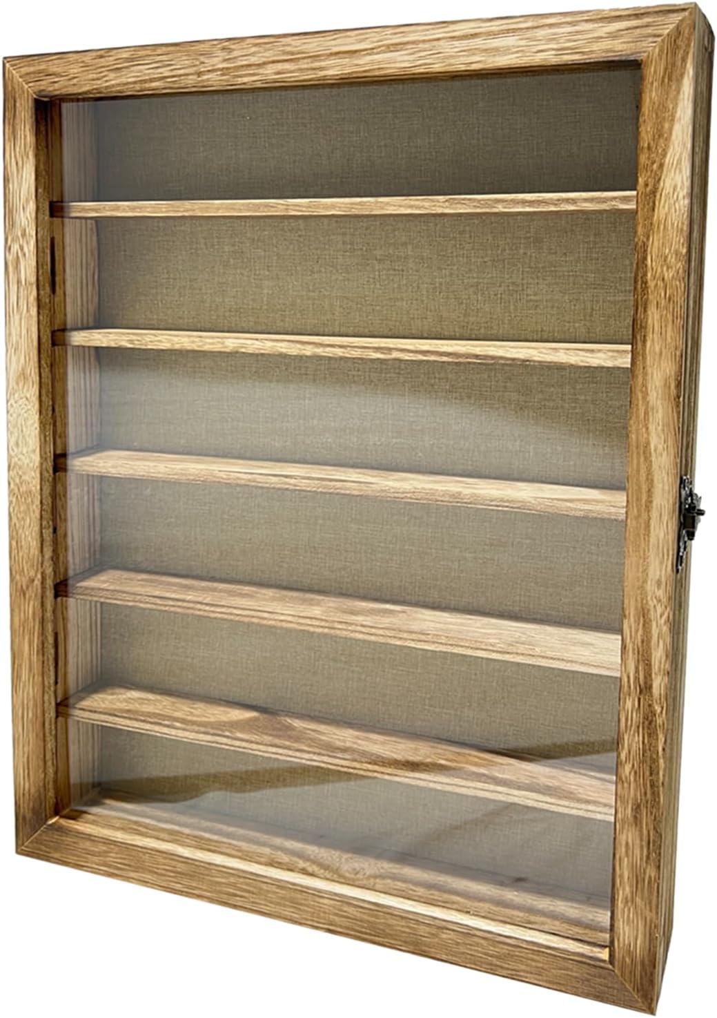 16x20 Extra Large Walnut Wooden Shadow Box Framed Glass Door Display Case with Linen Deep Shadow Box Frame for Wedding Bouquets Flowers Awards Tickets
