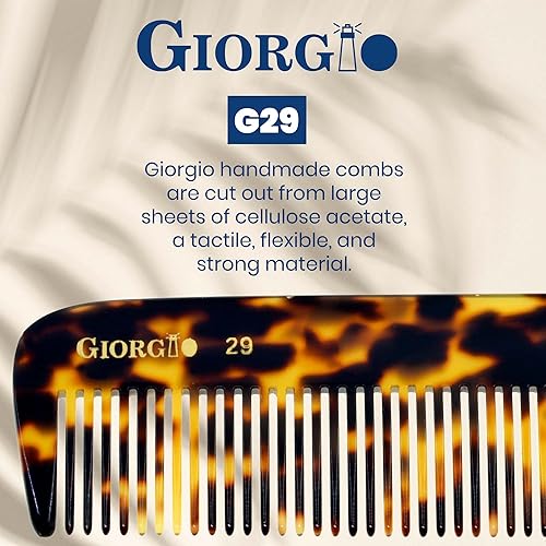 Miniatura 5 de Giorgio G29 - Peine desenredante para todo el cabello grueso, peine de bolsillo de dientes anchos para cabello grueso, rizado y ondulado. Peine