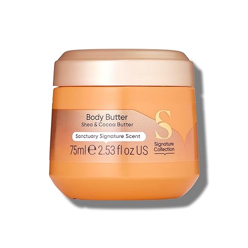 Sanctuary Spa Body Butter, Cream Moisturiser with Shea Butter, Vegan and Cruelty Free, 75ml - 75 g (Pack of 1)