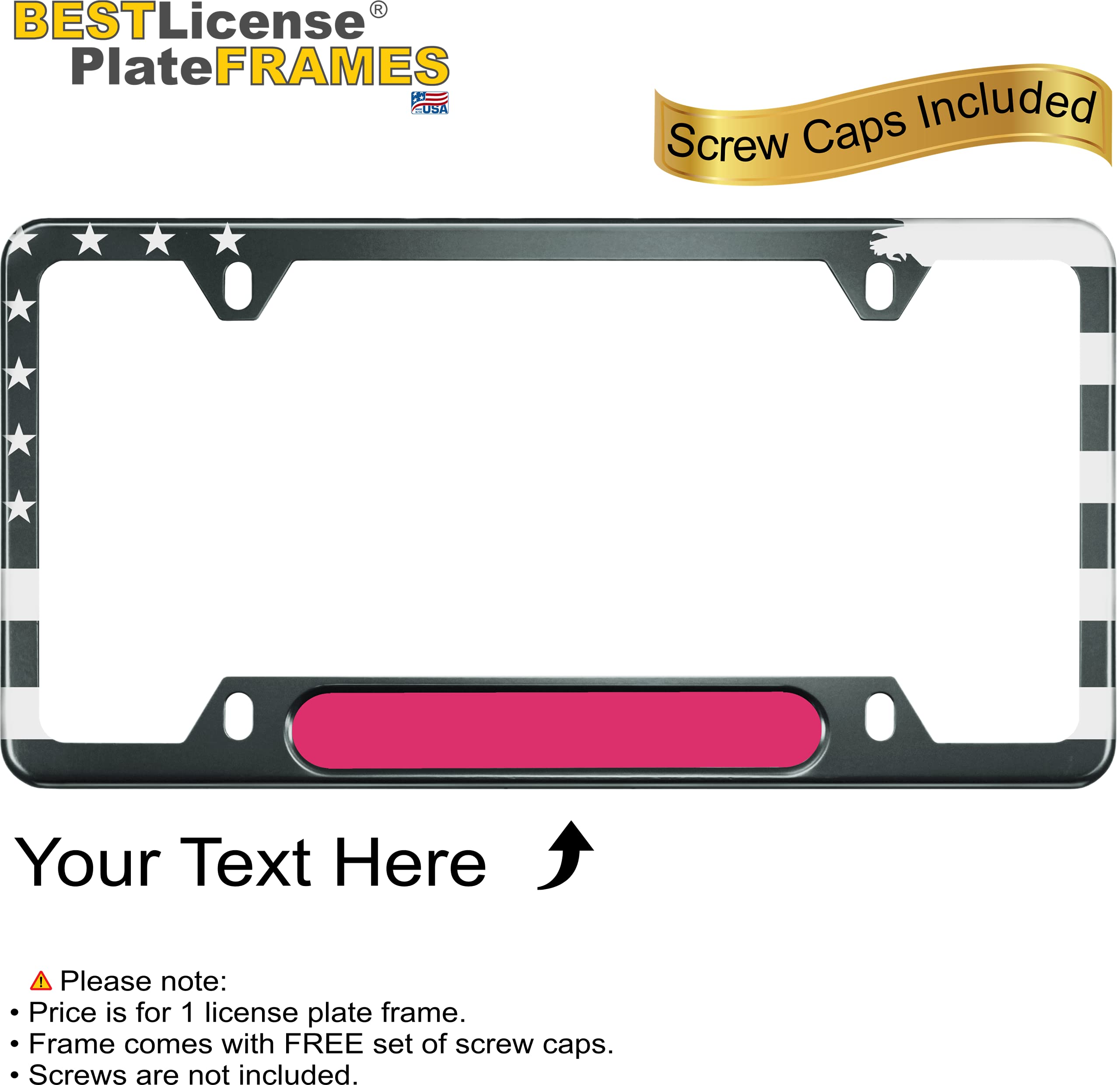 USA Patriotic | American Flag Custom Personalized Anodized Aluminum Thin Top | - Picture 39 of 133
