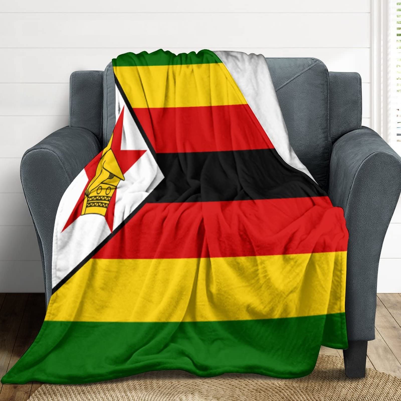 Couverture flanelle Zimbabwe plaid doux haut de gamme de lit