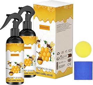 New Beeswax Spray Furniture Polish, Wood Cleaner, Wood Floor Polish - For Living Room, Kitchen and Wooden Furniture Floors (Pack of 2 150 ml)