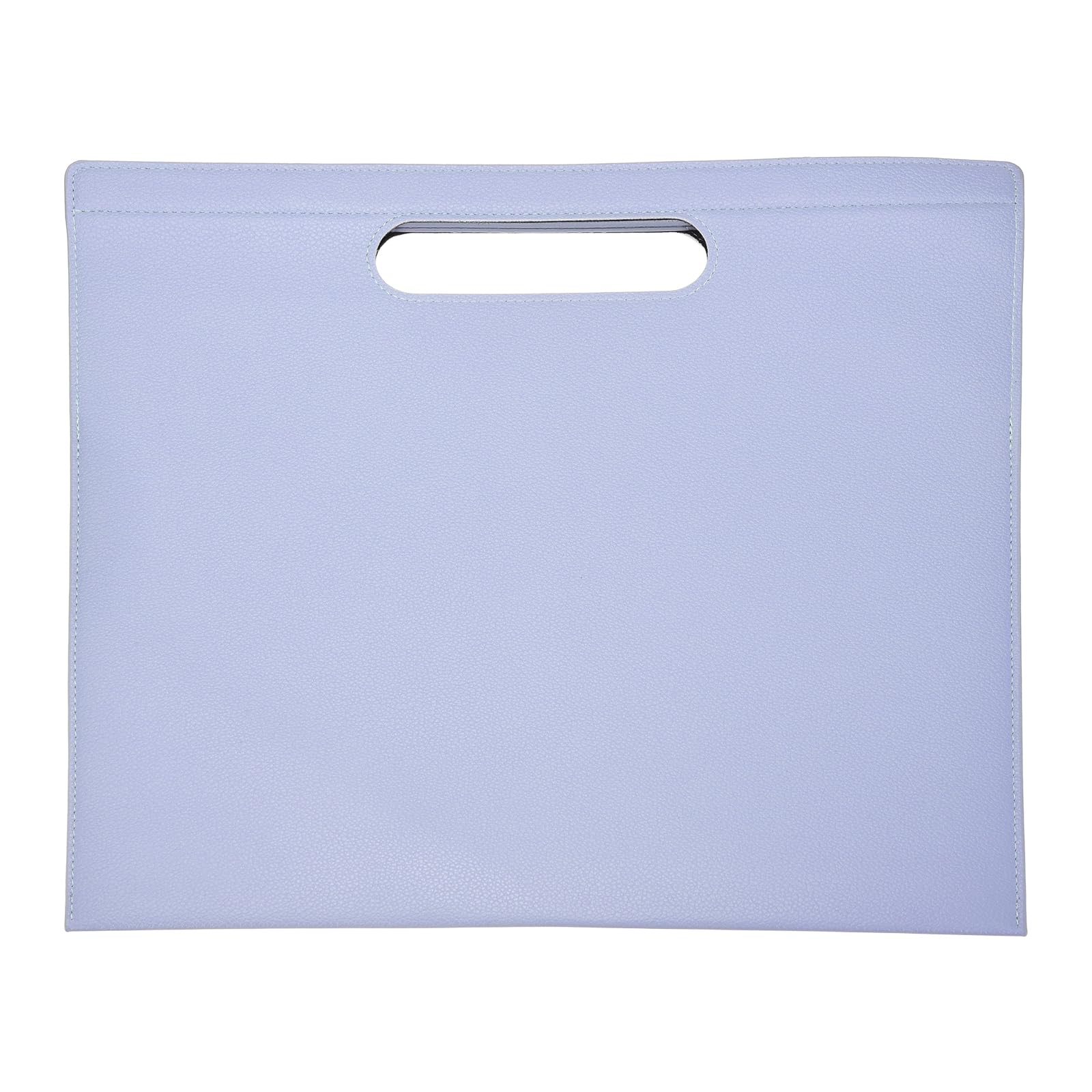 PATIKIL PU Leather A4 File Folder, 13.3x12.6 Waterproof Document Organizer Textured Portfolio Folder Case Portable Briefcase Carrier with Magnetic Closure for Office, Purple