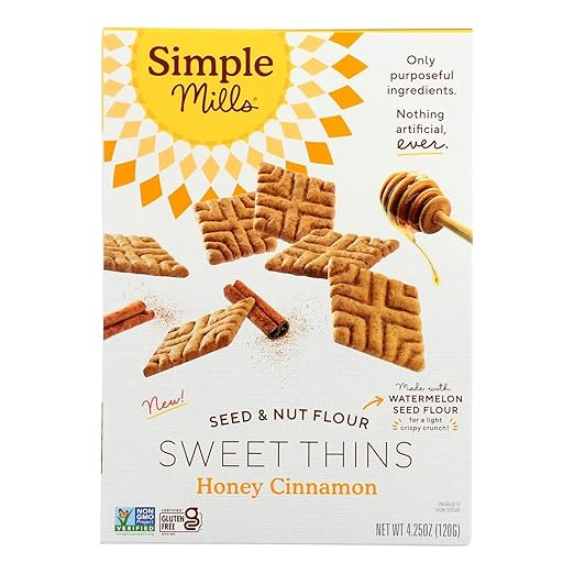 Simple.Mills Sweet Thins Honey Cinnamon 4.25 oz (Pack of 6)