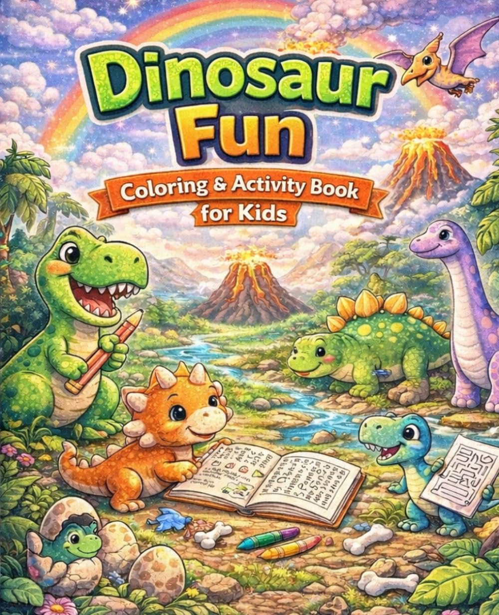 Dinosaur Fun: Coloring & Activity Book for Kids