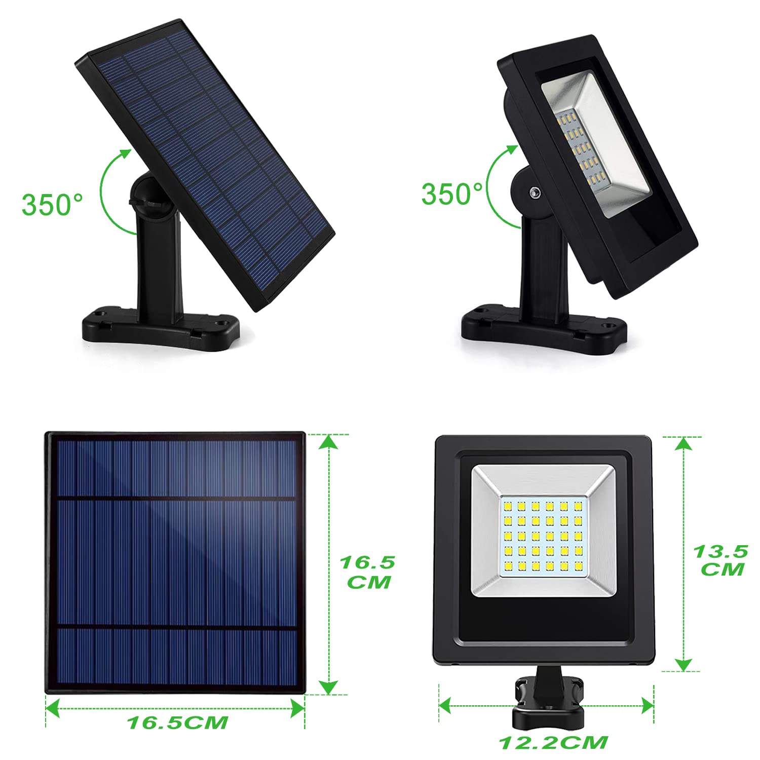 Solarlampen für Außen, Superhelle Automatisch Lichtsensor Solarleuchte IP65 Wasserdicht Wetterfestes Sicherheitslampen LED Außenwandleuchte für Garten, Garage, Balkon, Haustür, Schuppen