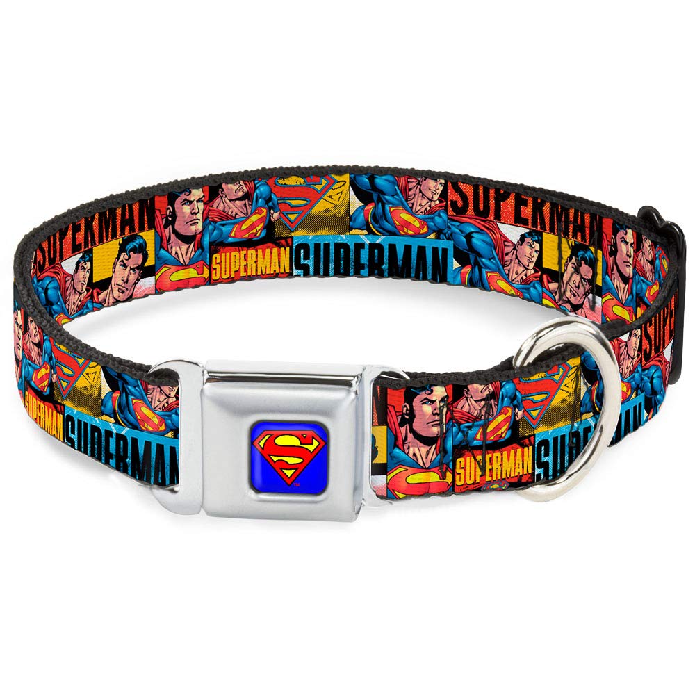 Collier chien Superman réglable anti-fugue et confortable pour éviter les irritations du cou