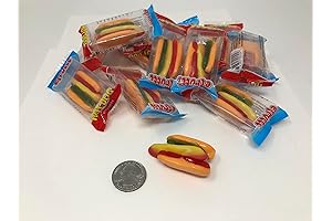 Efrutti Gourmet Gummis - Gummy Hot Dog-Shaped Children's Candy in Bulk Dispenser...