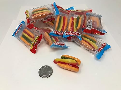 efrutti Hot Dog Gummy Candy, 2 libras, bolsa a granel de 101 unidades