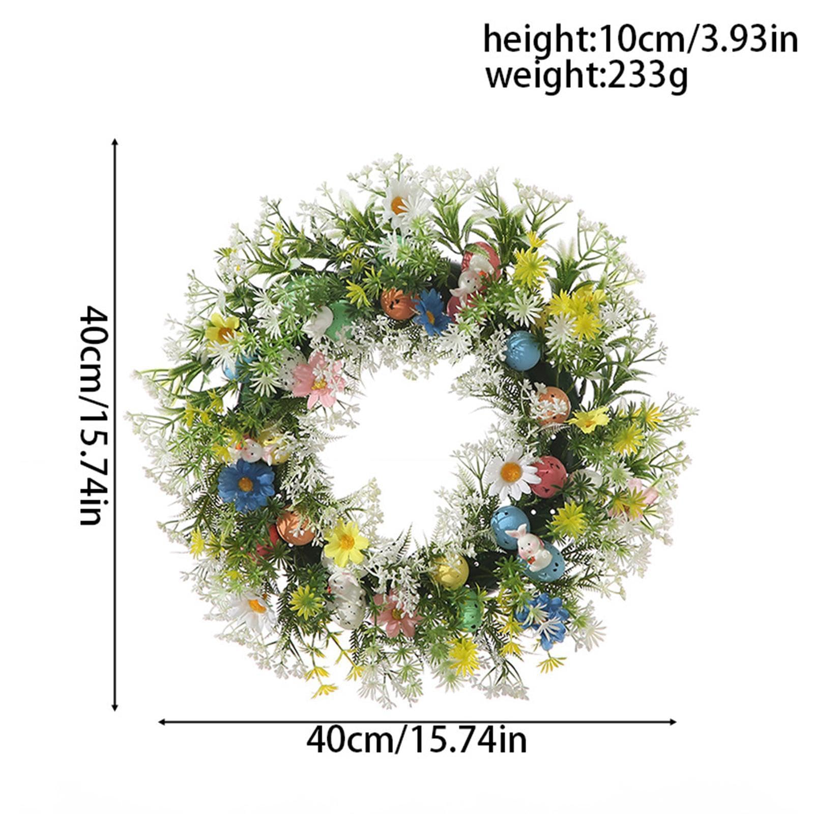 Corona de Pascua para Puerta Principal, Creativa, Artificial, con Huevo Y, Decoración de Primavera.