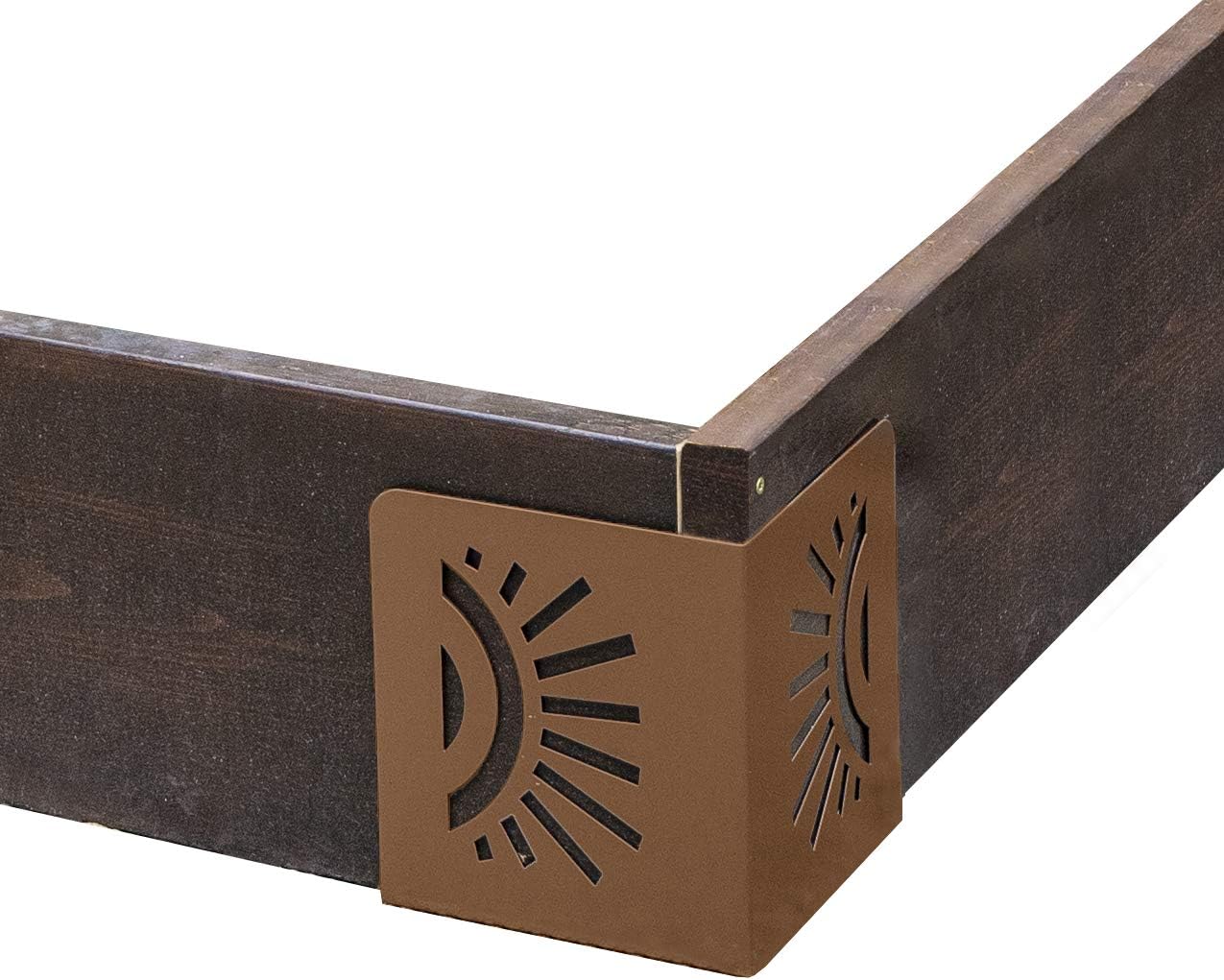 Bloom 11021BL Sun Instabrace Flower Garden Bed Corners, 9.5 Brown
