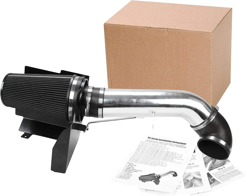 Sistema de admissão de ar frio 4" SUPERFASTRACING com escudo térmico para GMC/Chevrolet V8 4,8 L, 5,3 L e 6,0 L – 1 unidade
