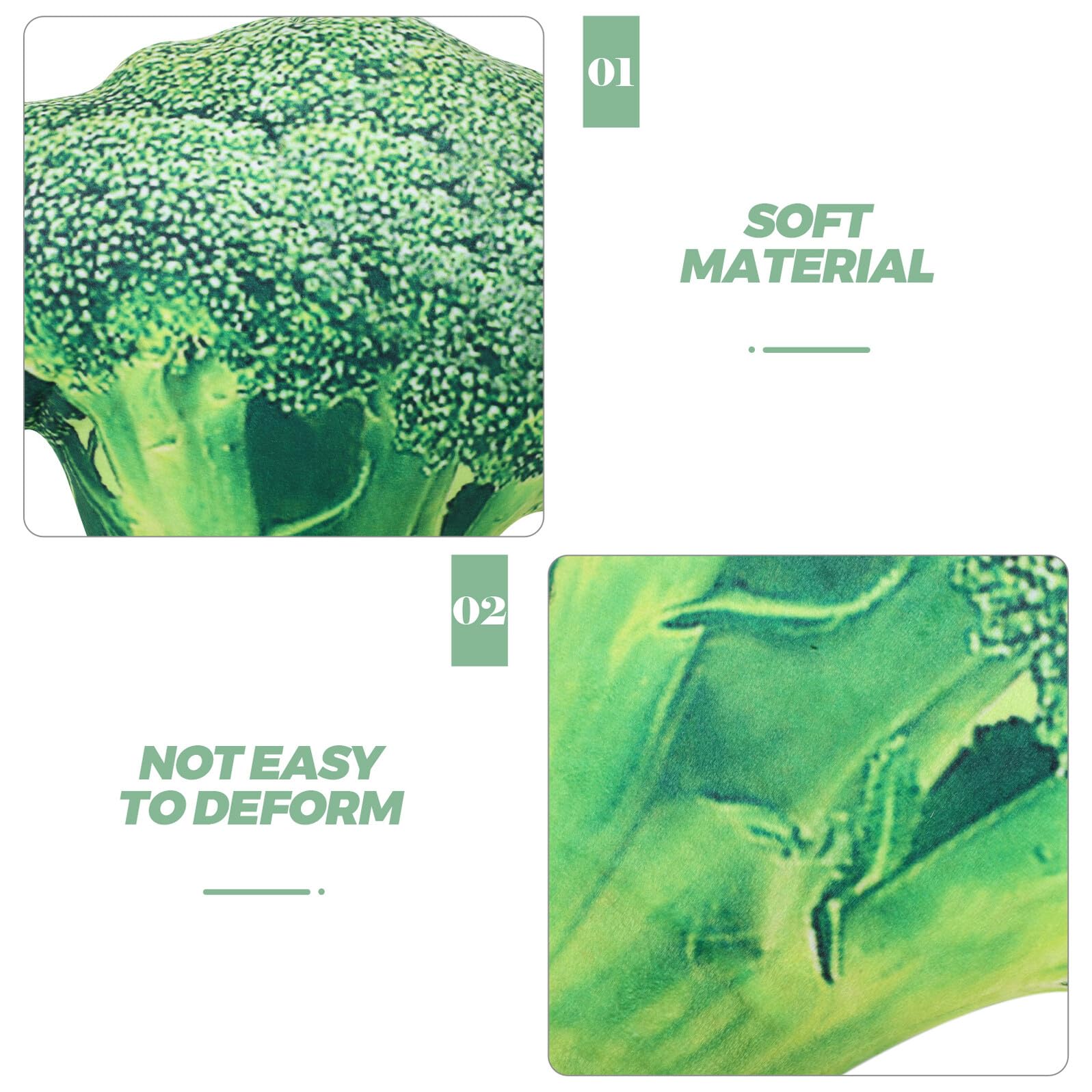 TOYANDONA Cuscino di Peluche Vegetale Broccoli Morbido per Bambini e Divano, Cuscino Abbracciante Decorativo Creativo Sicuro per Camera e Salotto