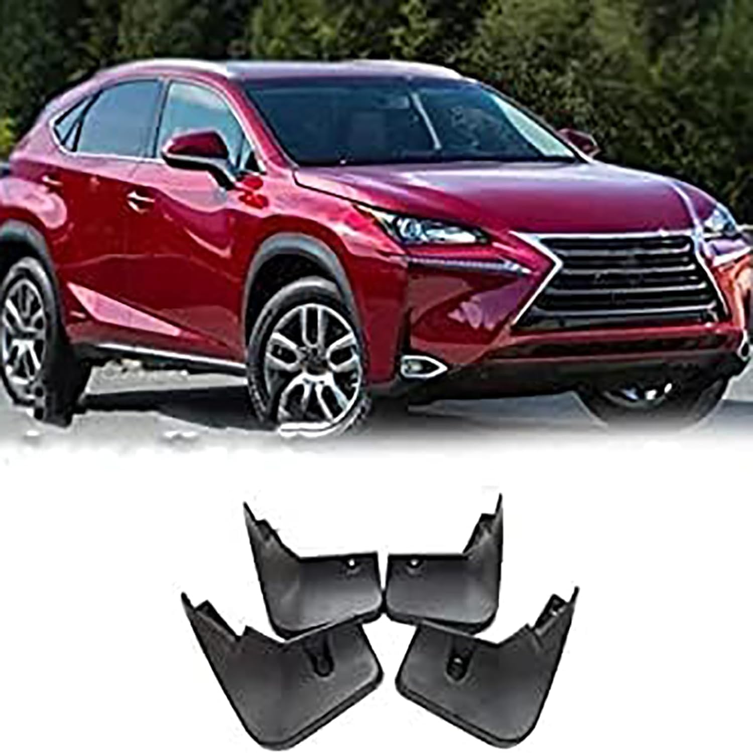 ZanLIn Car mudguard suitable for Lexus NX NX200T NX300H 2014-2016, Mud Flaps Splash Guards Replacement Decorative Mudguard Wheel Baffle Protection