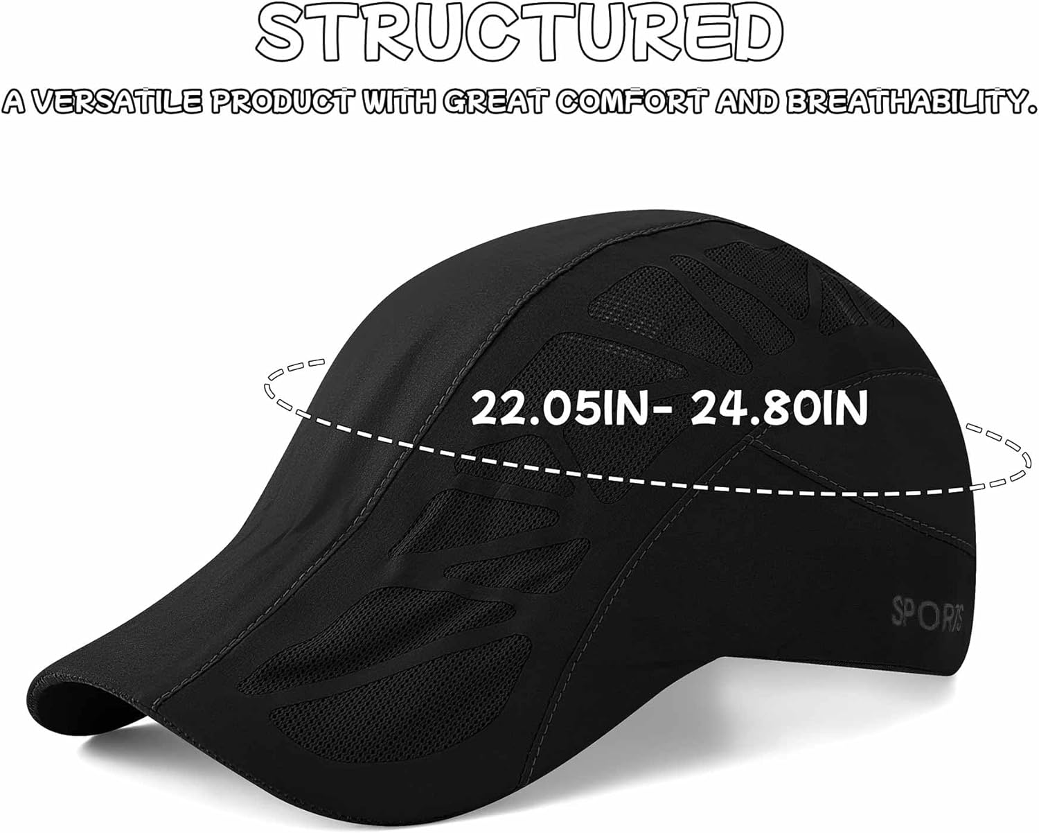 Sports Baseball Cap for Men & Women Adjustable Breathable Mesh Hat, Lightweight Sun Protection Cap for Outdoor Running - Image 4