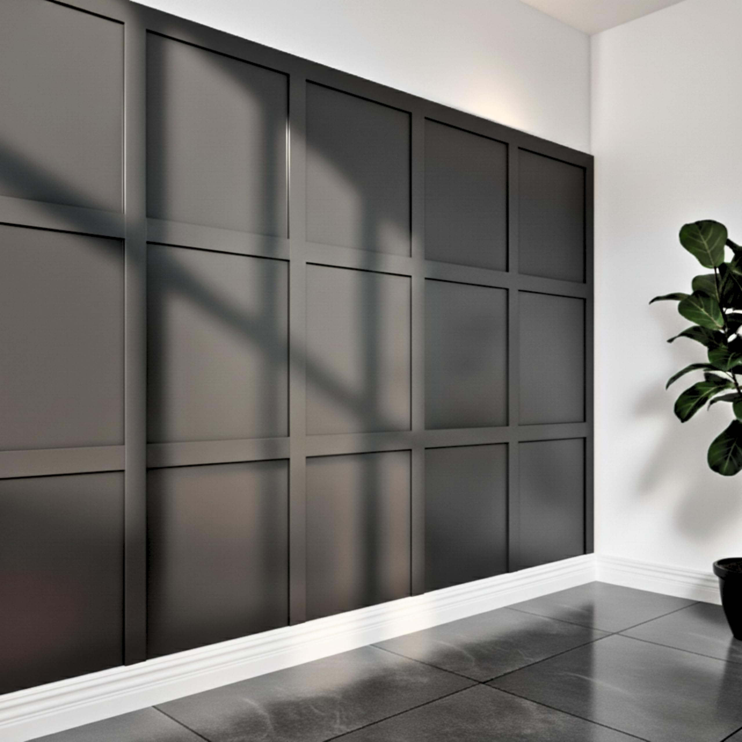 Full Shaker Moisture Resistant (10x100)cm 6mm MR Wall Panelling Kit | DIY Paintable Premium Panel for Feature Wall, Wainscoting, Bedrooms & Joinery | Easy Install Interior Cladding (Plain, Pack of 10) — image 1