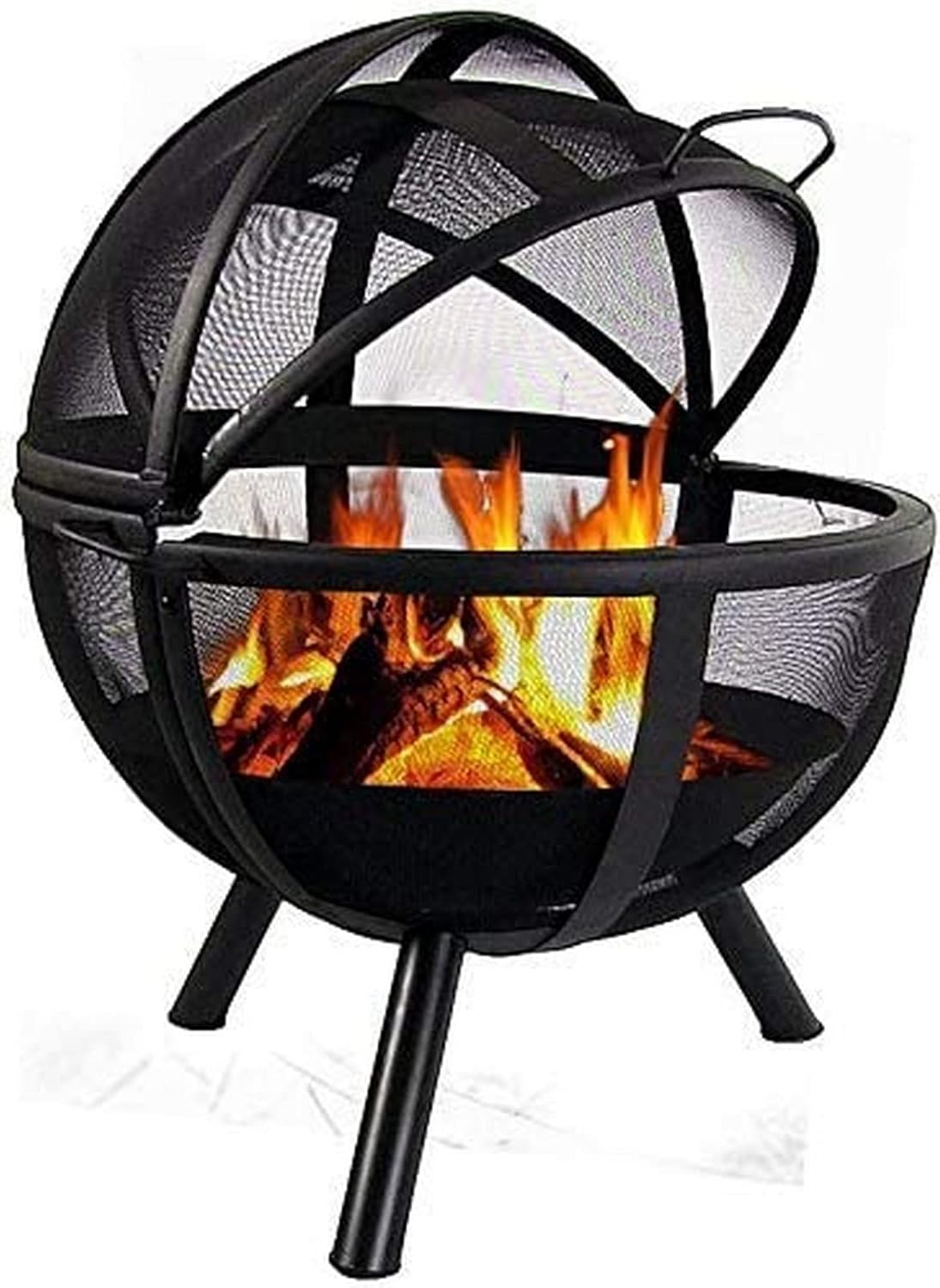 LEAYAN Garden Fire Pit Grill Bowl Grill Barbecue Rack Fire Pit, Multifunctional Fire