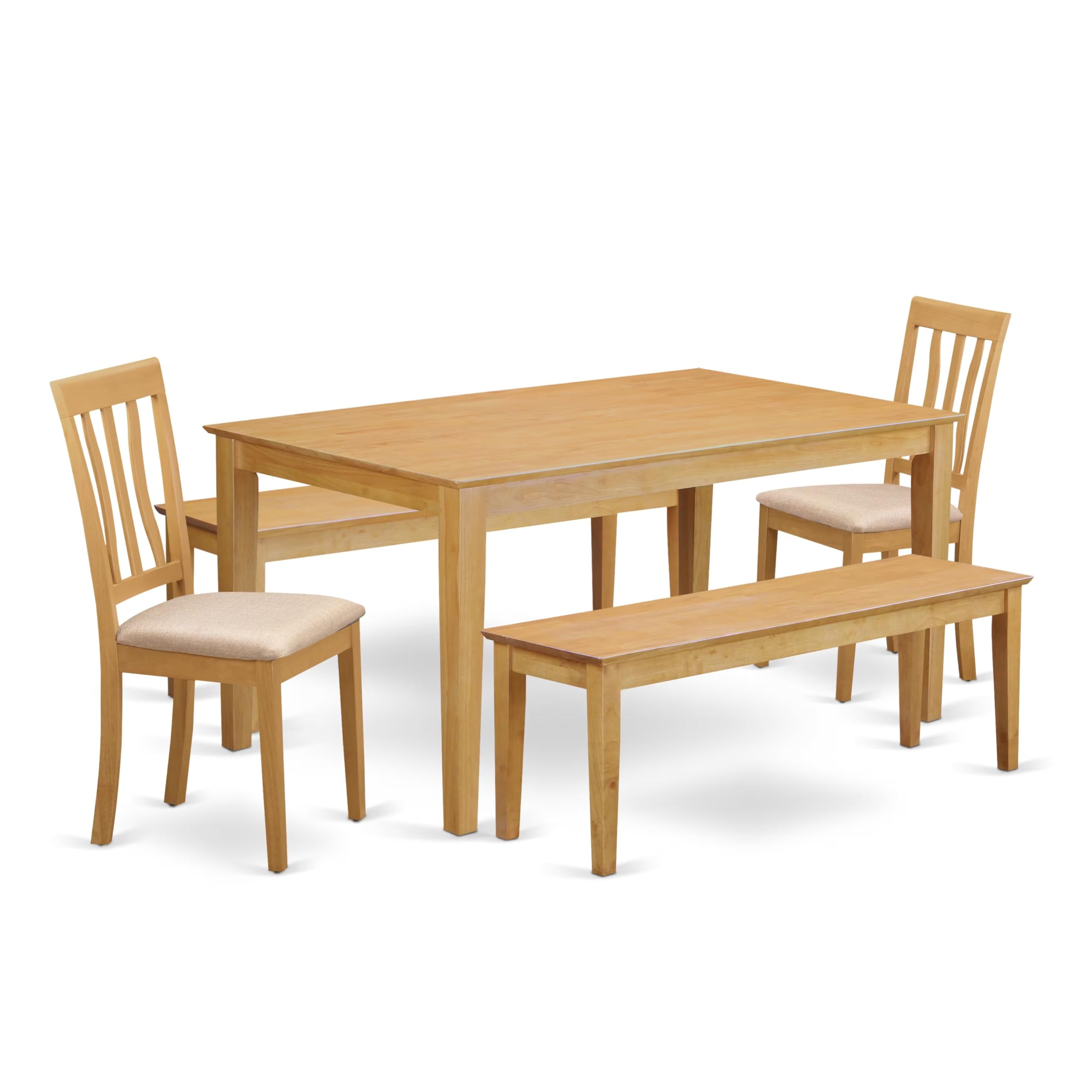 HOMCOM Tavolo Rettangolare e Sedie da pranzo Set 5 Pezzi in Metallo e MDF