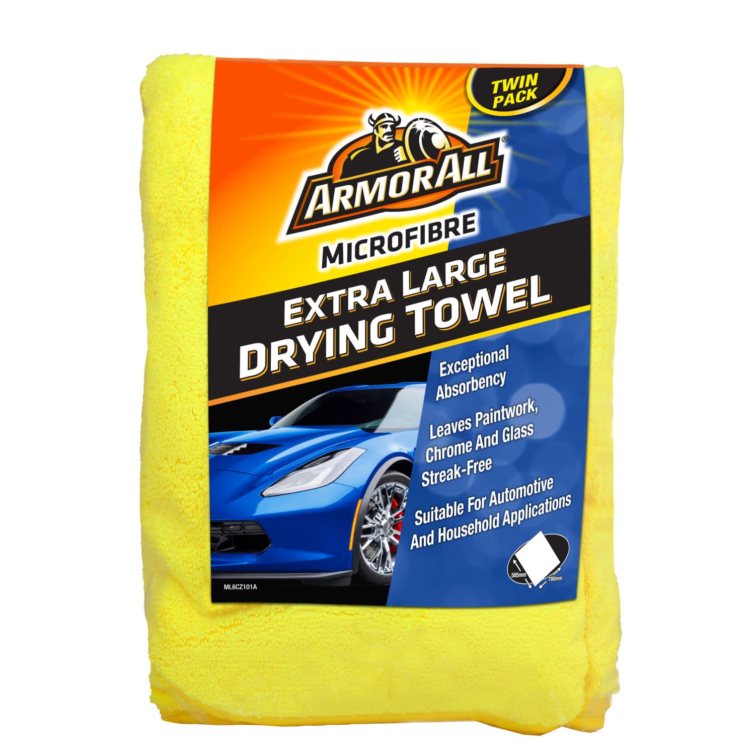 Car Cleaning Kit, Microfibre Drying Towel, Set of 2