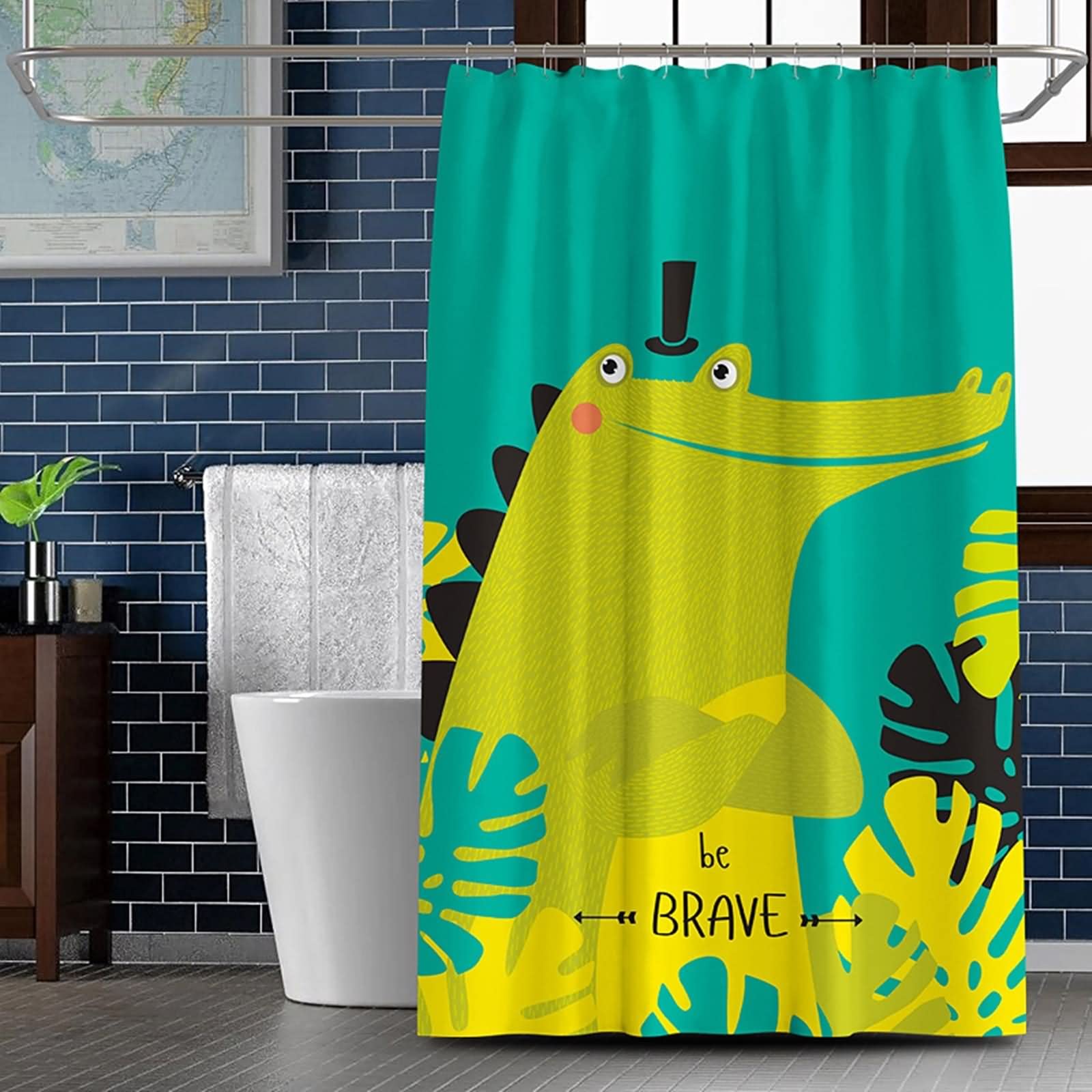 Stojąca zasłona prysznicowa, wodoodporna poliestrowa zasłona prysznicowa meduza koralowa niebieska 180 x 233 cm
