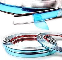 Vista 10 de Ancho: 1/2 pulgada (12mm) Tira de Moldura Autoadhesiva para Auto a Prueba de Rayones - Moldura Exterior e Interior Universal para Auto/Camión/Casa