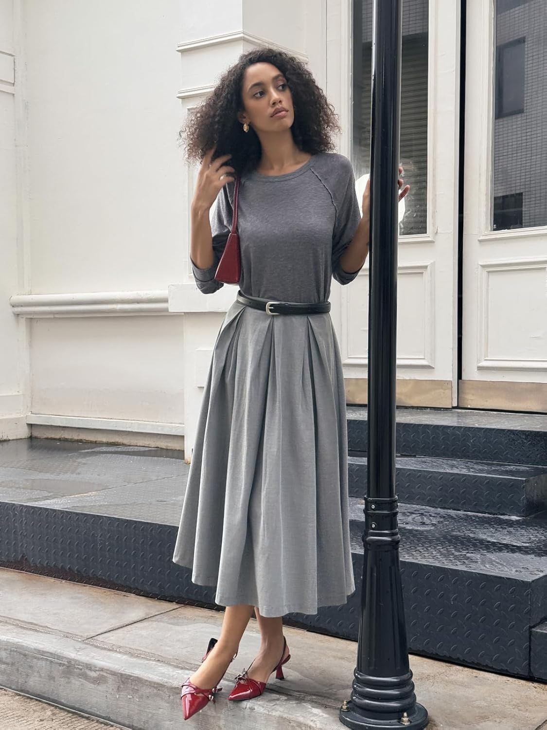 Cicy Bell Womens Long Sleeve Tunic Tops Side Slit Crew Neck Oversized T Shirts Fall Casual Loose Fit Basic Tees Shirts - Image 4