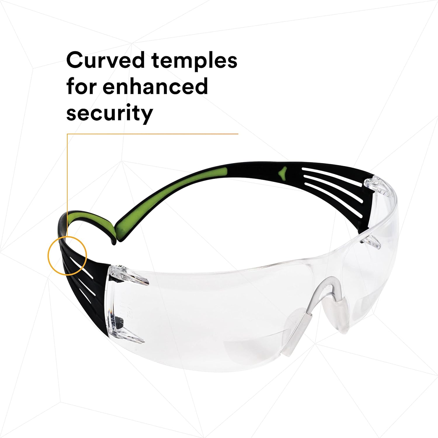 3M SecureFit Protective Eyewear, Polycarbonate Frame, SF420AF 400 Series, Anti-Fog Lens, +2.0 Diopter, One Size, Clear (Pack of 20)