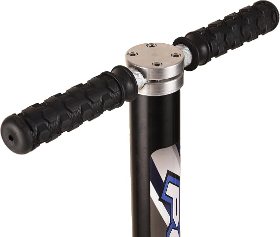 Relaxdays Pogo Stick for Adults, Padded, Non-Slip, Stainless Steel, Up to 110 kg, 122x42x9.5 cm, Black