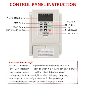 AT1-4000X 220V Single Phase Variable Frequency Drive Single Phase to 3 Phase Converter PWM Control VFD Speed Controller 3 Phase Motor for 3 Phase 4kW AC Motor Controls