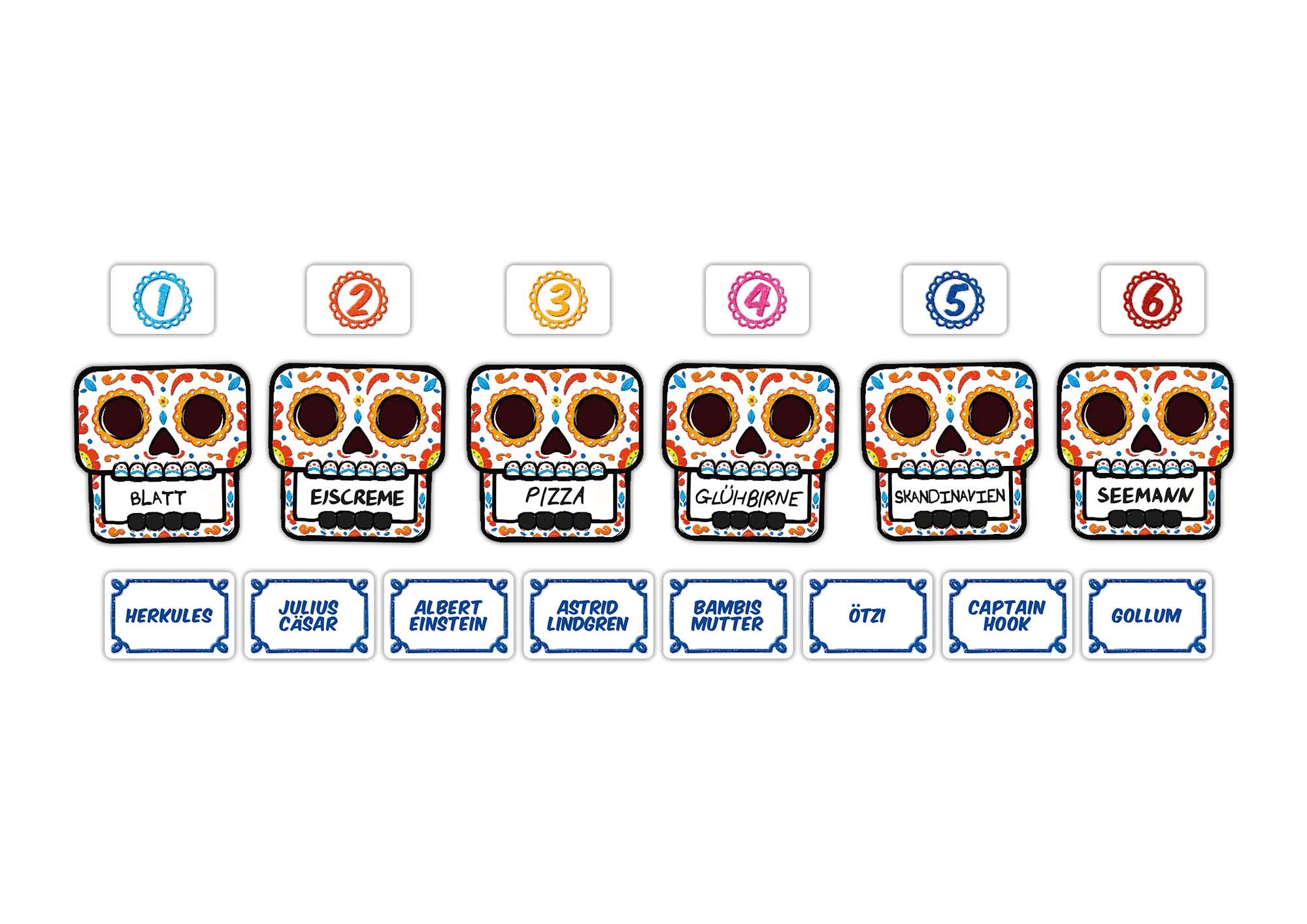 Game Factory - Fiesta de Los Muertos-Jeu de fête inoubliable avec coopératif pour 4 à 8 Joueurs à partir de 12 Ans, 646279 | Allemand
