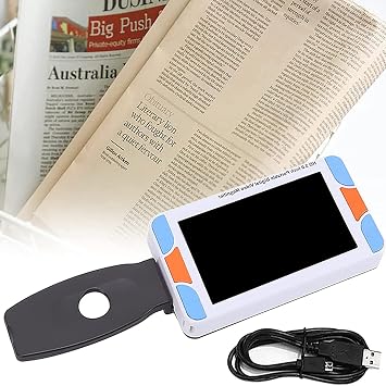 Portable Digital Video Magnifier Electronic Reading Aid 5 Inch 800 * 480 Screen For Low Vision 3x-42x Zoom 26 Image Color,With Lcd Display Support Av And Hdmi 1080i60