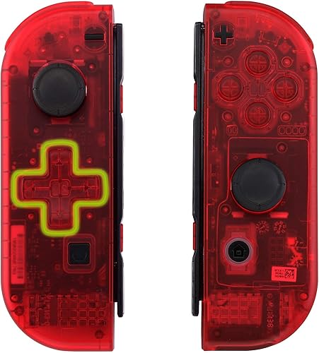 Miniatura 4 de eXtremeRate Placa trasera para consola Nintendo Switch, carcasa NS Joycon (versión D-Pad) con botones de juego completo, carcasa de repuesto para
