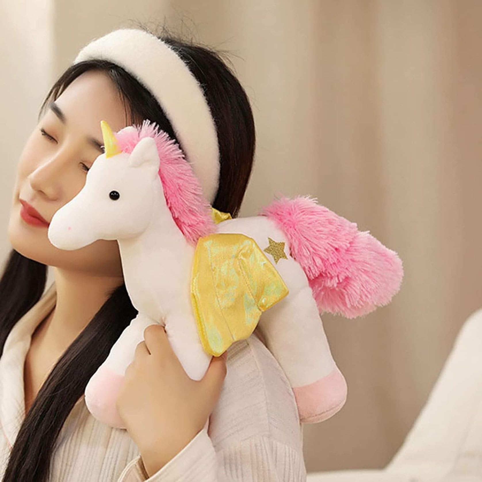 ユニコーン 可愛い ぬいぐるみ ねむねむ 添い寝枕 もちもち 幸せ 抱き  