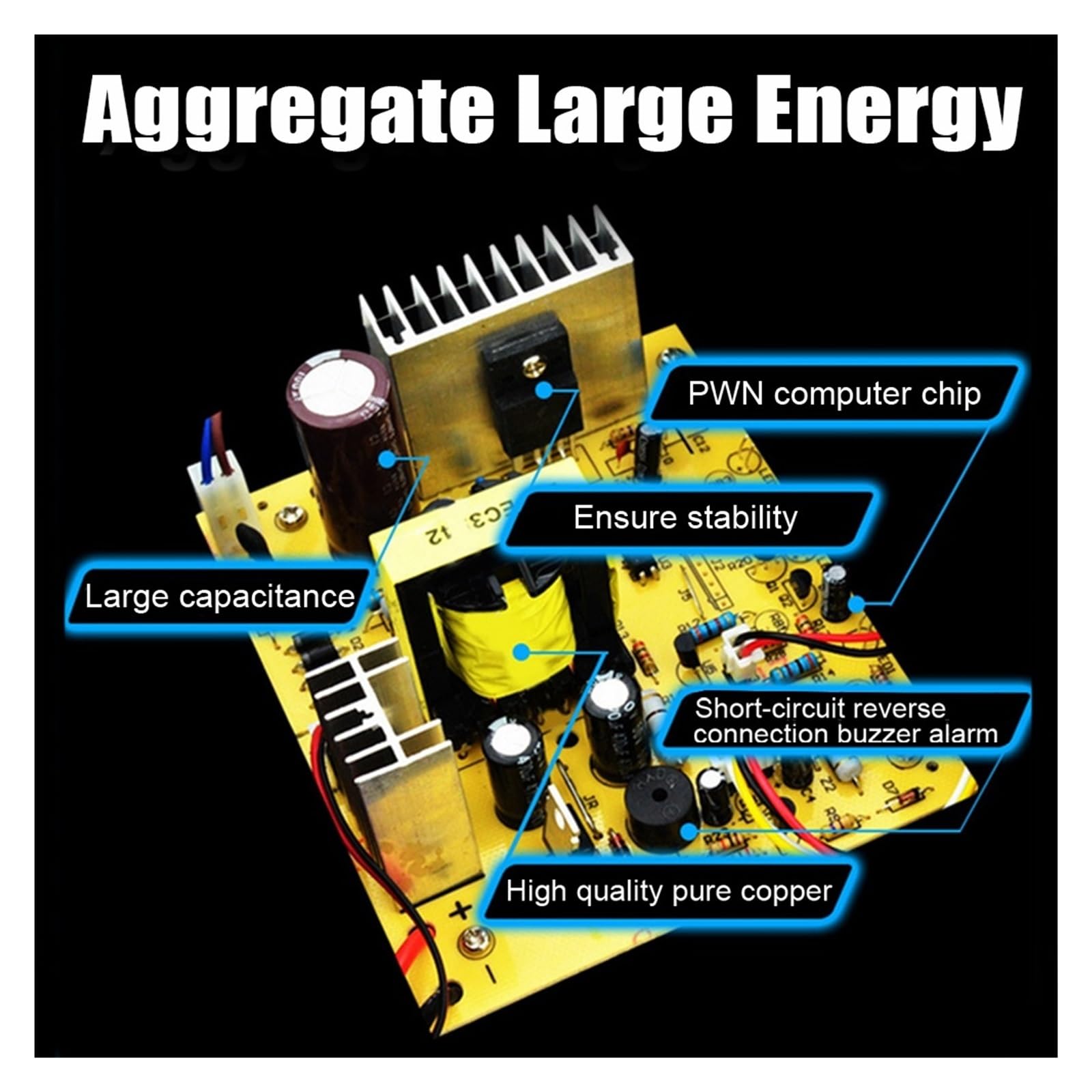 Caricabatteria For Auto Automatico Batteria Al Piombo Completamente Automatica Con Adattatore Riparazione Intelligente Degli Impulsi 200AH 12/24V Facile Da Usare