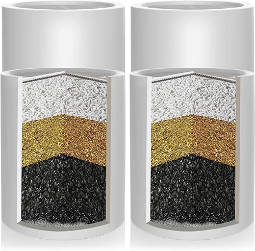 Miniatura 15 de Cartucho de repuesto para filtro de ducha, 15 etapas, alto rendimiento, vitamina C, eliminación de metales pesados y agua dura. Universal con