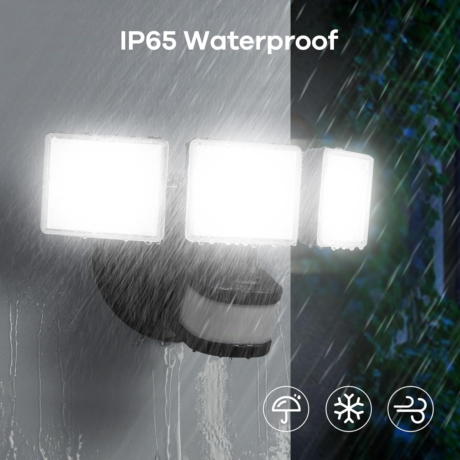 OREiN Motion Sensor Outdoor Flood Light 42W 6500LM, Super Bright LED Security Light, Dusk to Dawn/Auto/Manual Modes, IP65 Waterproof Hardwired Floodlight for Yard, Garage, Porch, Driveway