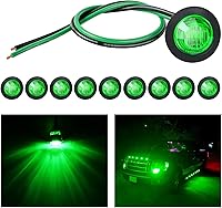 Vista 9 de Nilight 10 luces LED redondas de 3/4 de pulgada, indicadores laterales delanteros y traseros, lámpara de marcador de bala para camión, RV, coche