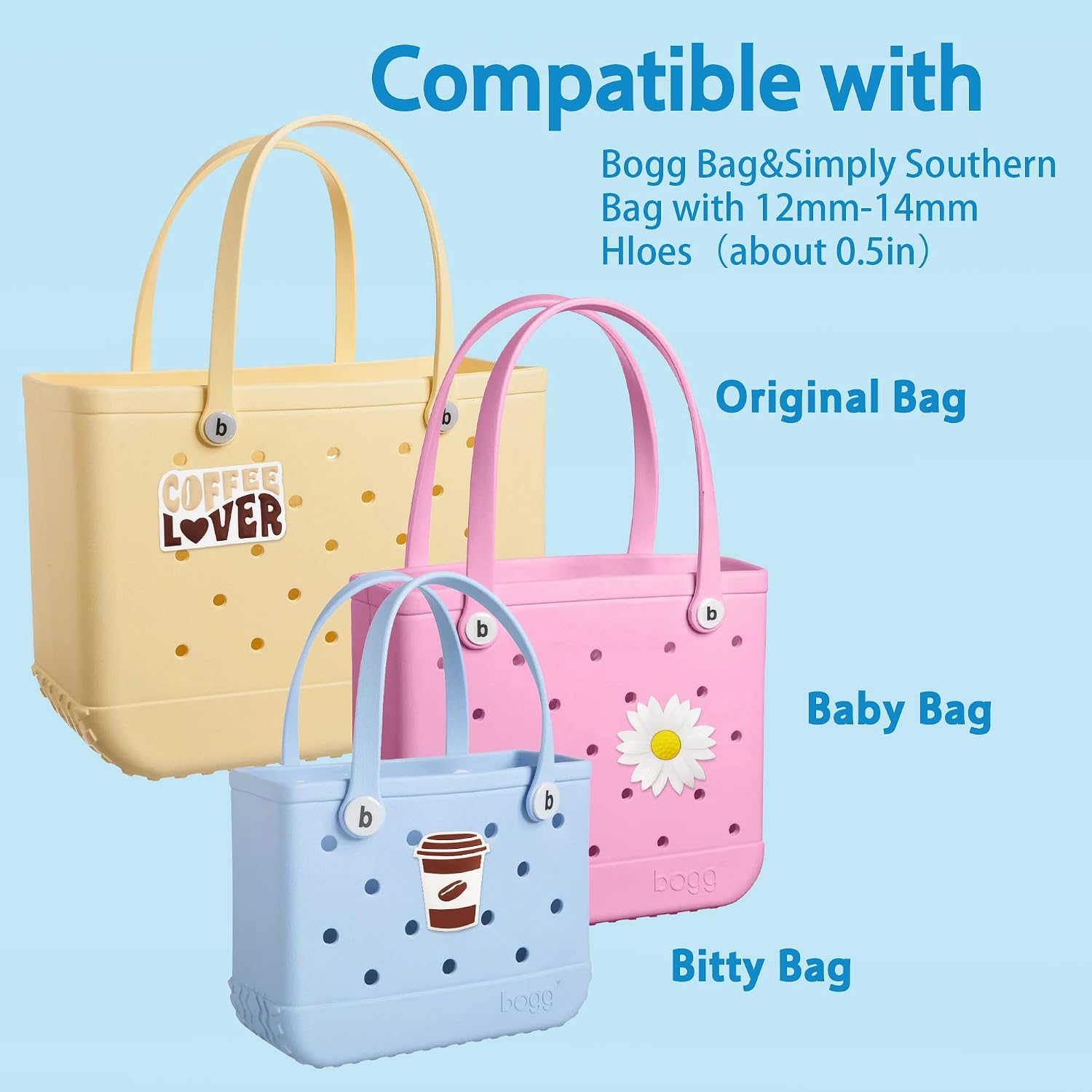 Charms for Bogg Bag, Rubber Beach Accessories Decor image 2