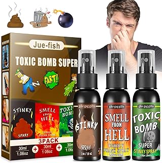 ELF-GRETTER 3 Stück Stinkbomben Spray, 90ml Furzspray, Stinkbombe Extrem Pupsspray, Spray Prank Artikel, Furzbomben, Furz ...