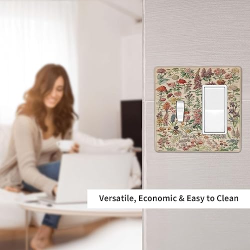 Vista 466 de Cubiertas decorativas de salida de estrella de mar playera, tablero de madera azul de concha de mar de 1 banda, decoración individual GFCI, placa