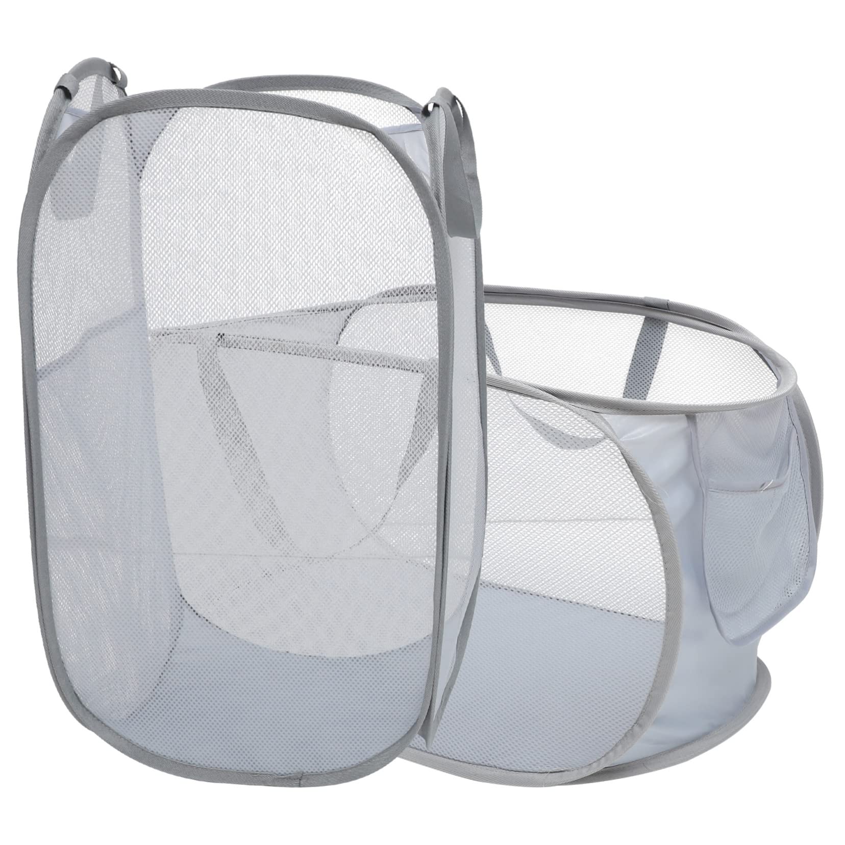 Lot de 2 paniers à linge portables et pliables pour le rangement