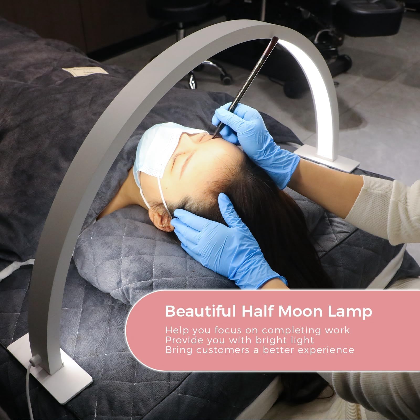 Lampe de bureau LED 3000-6000 K intensité variable 3 modes lumière de salon de beauté pour les yeux, les beauticiens