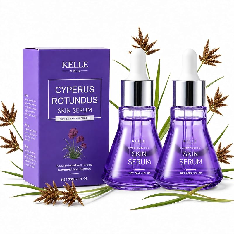 Sérum facial com Cyperus Rotundus Q4 Glass, frasco com conta-gotas de 30 mL
