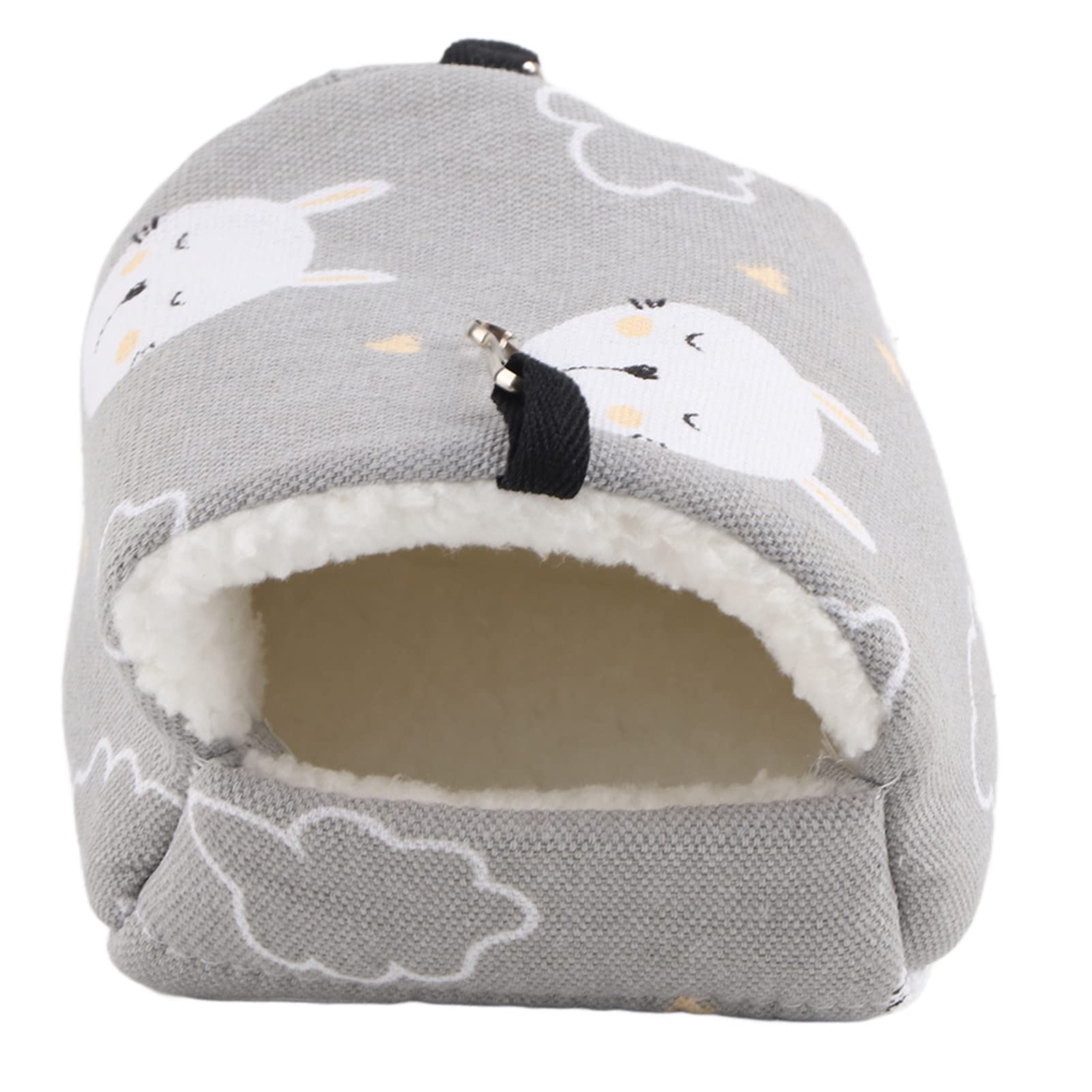 Hamster Hamaca, Cama Colgante Suave Estera para Dormir Lienzo Decoración de Jaula de Casa para Sirio Hamster Erizo Gerbils Chinchillas Ardillas Conejillos de Indias Golden Bears(Conejo Gris)