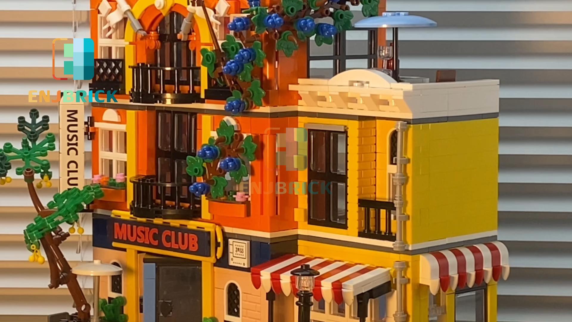 ENJBRICK Set Costruzione Music Club – 1683 Pezzi – Mattoncini Architettura Città