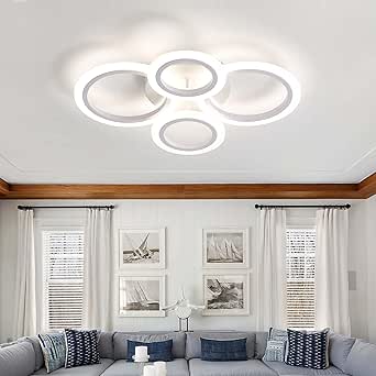 Ceiling Lights Living Room, Flush LED Bedroom Light Fittings Ceilings ...