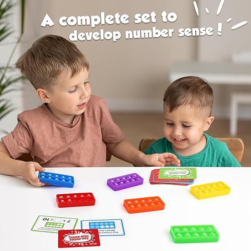 Miniatura 7 de Aizweb Manipulativo de matemáticas de diez marcos para juegos de matemáticas de primaria, contando números, juguete educativo Montessori para jardín