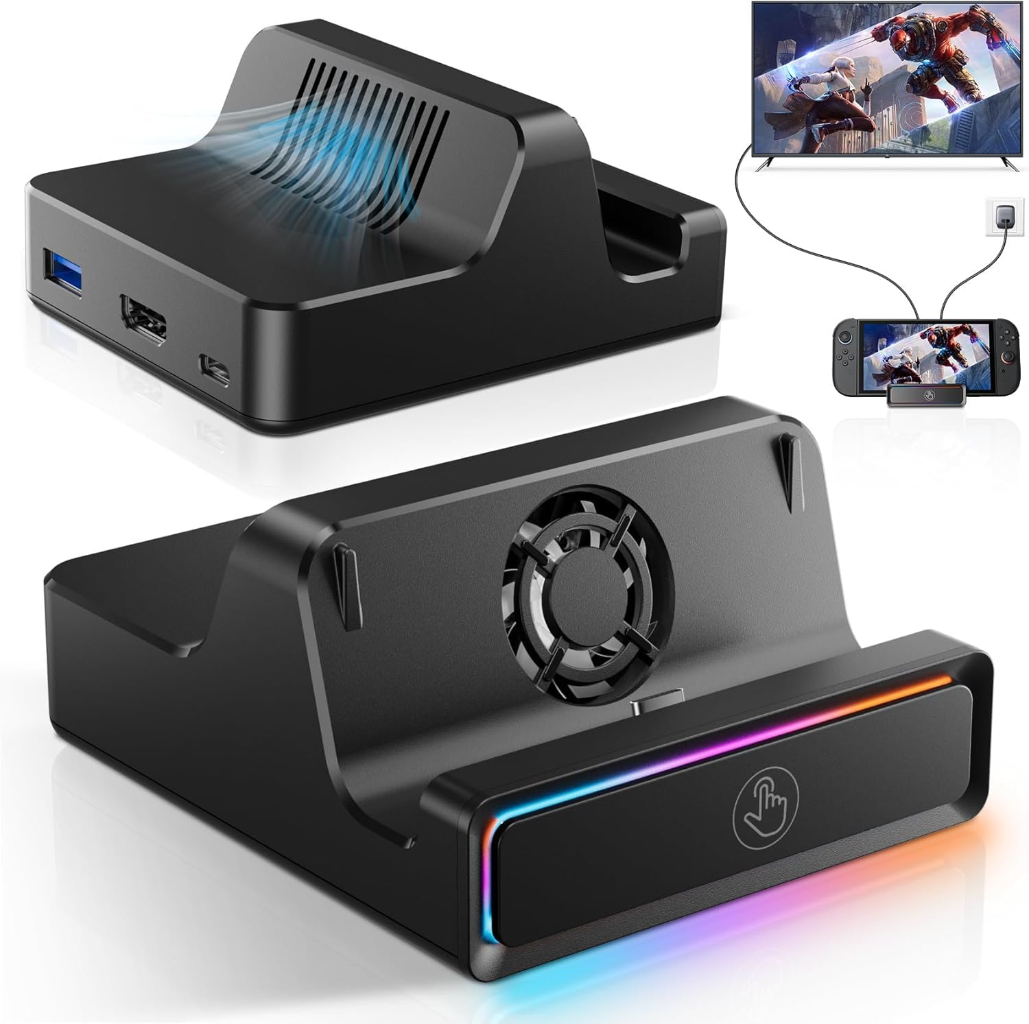 Dock de repuesto para Switch OLED que soluciona los problemas de espacio 8